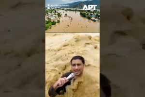 Pakistanského reportéra strhla povodňová vlna počas živého vysielania.