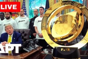 Trump prichádza na finále Club World Cup na MetLife Stadium.