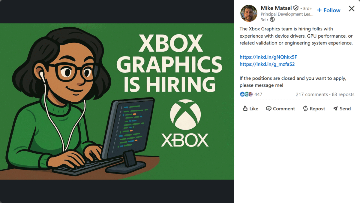 Zamestnanec Microsoftu propaguje umelcov Xboxu s hrozným AI obrázkom po prepúšťaní