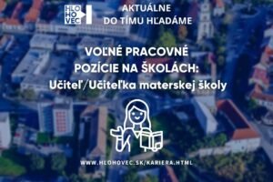 Mesto Hlohovec: VOĽNÉ PRACOVNÉ MIESTO