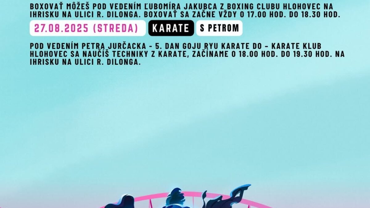 Mesto Hlohovec: ROZPIS TRÉNINGOV NA BUDÚCI TÝŽDEŇ – MLÁDEŽ NA ŤAHU
