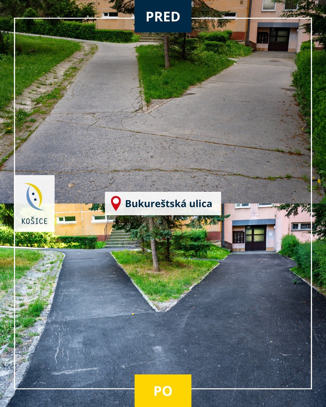 Mesto Košice: NOVÝ CHODNÍK MÁ UŽ AJ BUKUREŠTSKÁ ULICA