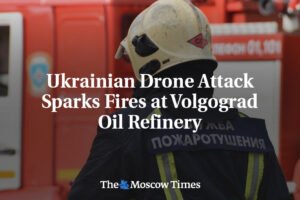 Ukrajinský útok dronom spôsobil požiar v ropnej rafinérii Volgograd