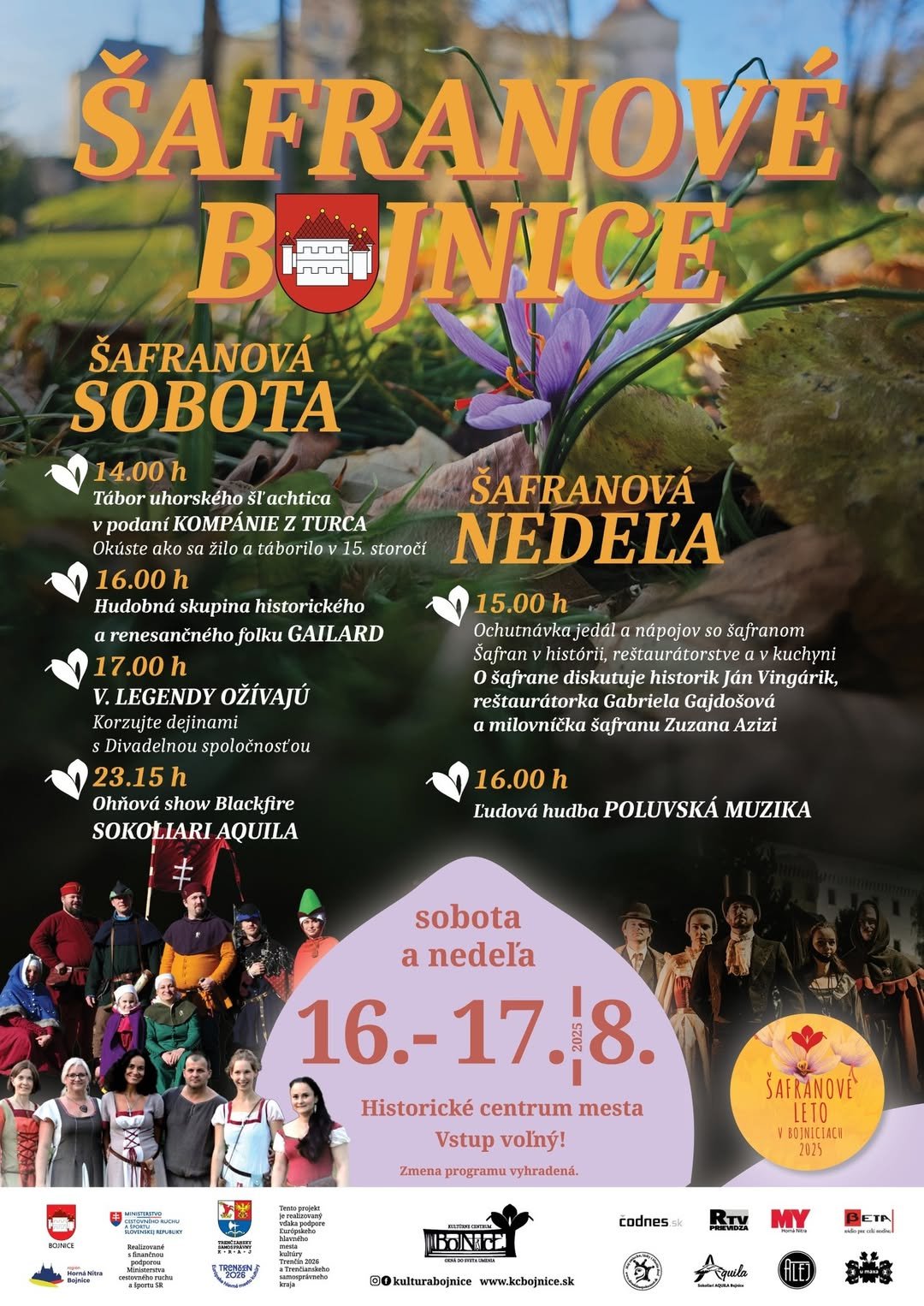 Kultúrne centrum Bojnice: EŠTE DNES máte možnosť zažiť podujatie Šafranové Bojnice