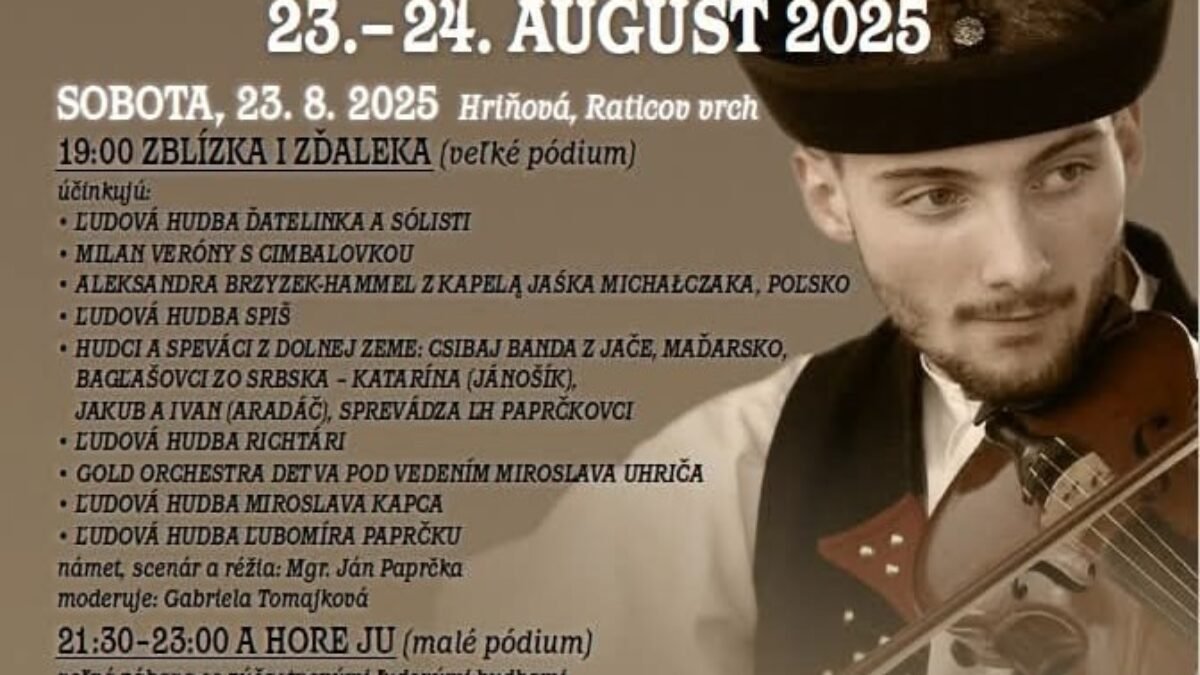 Mesto Hriňová: Posledný deň festivalu Muziky pod Poľanou!
