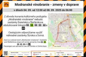 Mesto Modra: MODRANSKÉ VINOBRANIE – POSILNENIE AUTOBUSOVEJ DOPRAVY