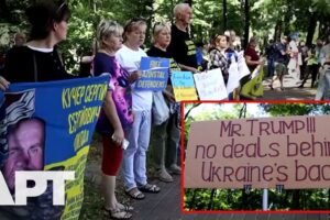 Príbuzní vojnových zajatcov protestujú v Kyjeve a varujú Trumpa pred ústupkami P...