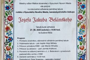 Matica slovenská: Srdečne pozývame.