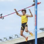 Armand Duplantis of Team Sweden jumps 6.28 to set a new World Record in the Men's Pole Vault Final during the BAUHAUS-galan, part of the 2025 Diamond League at Olympic Stadium on June 15, 2025 in Stockholm, Sweden.