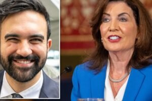 Kathy Hochulová podporila socialistu Zohrana Mamdaniho len pár dní po tom, čo sa...