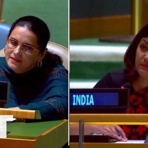 India odsudzuje absurdné divadlo pakistanského premiéra Šahbáza Šarífa v OSN.