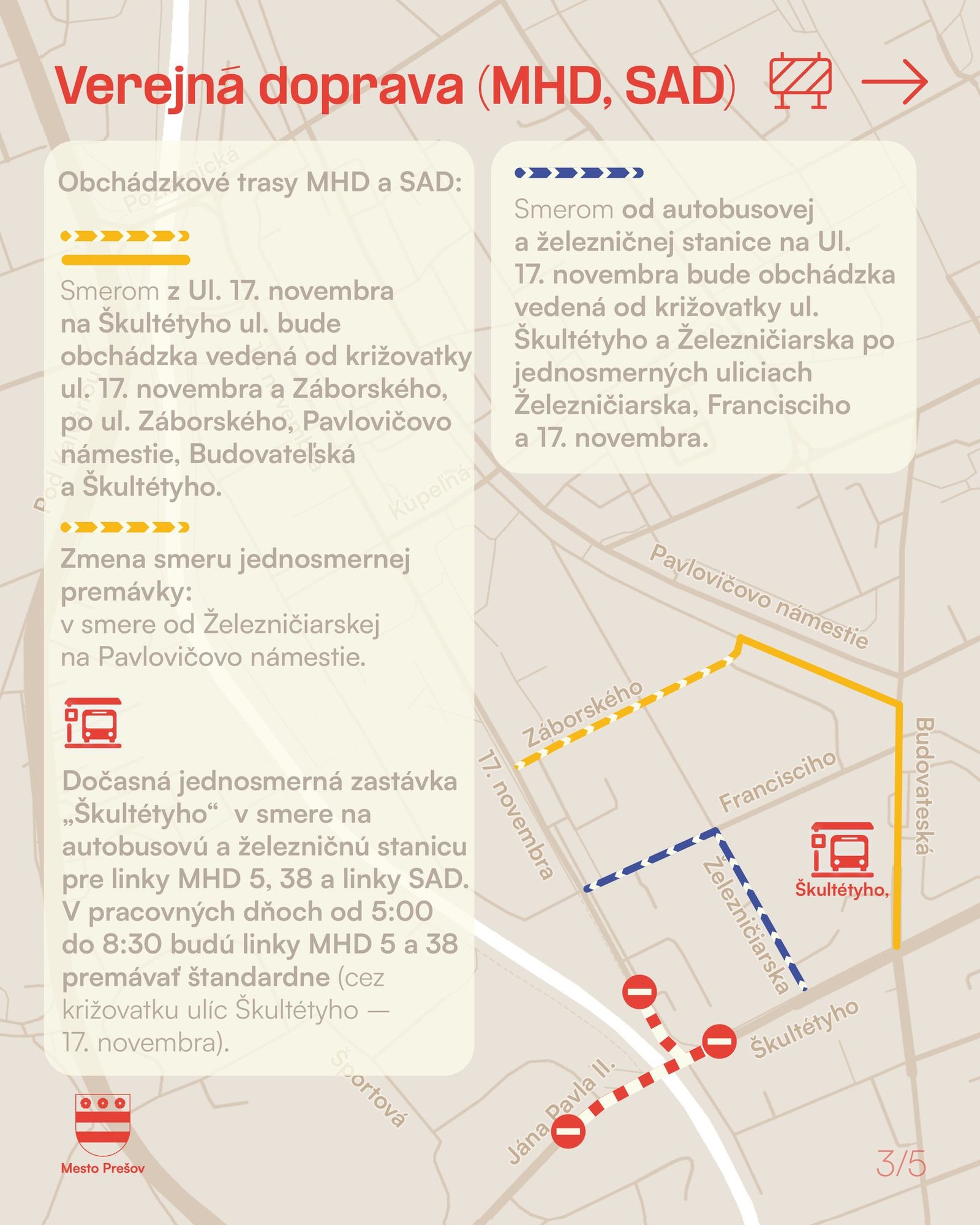 Mesto Prešov: MOST NA UL. JÁNA PAVLA II SPOLU S ULICAMI ŠKULTÉTYHO A 17. NOVEMBRA BUDÚ UZAVRETÉ