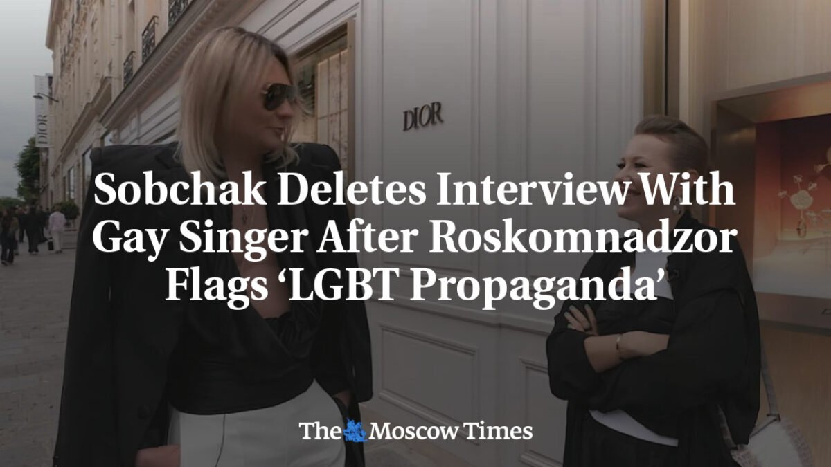 Sobčaková vymazala rozhovor s homosexuálnym spevákom po tom, čo Roskomnadzor označil obsah za „LGBT propagandu“