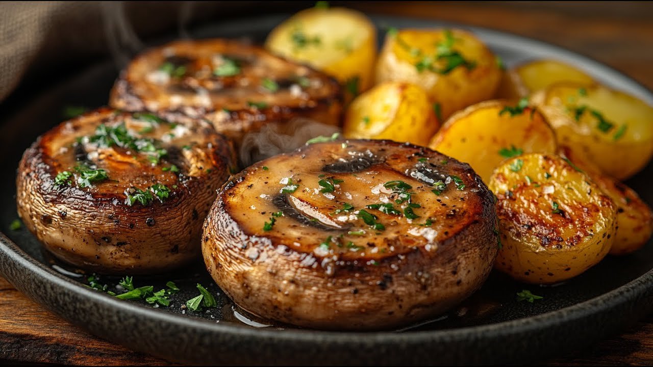Nikdy predtým ste nejedli huby! Vegánske steaky s herb-garlom masla