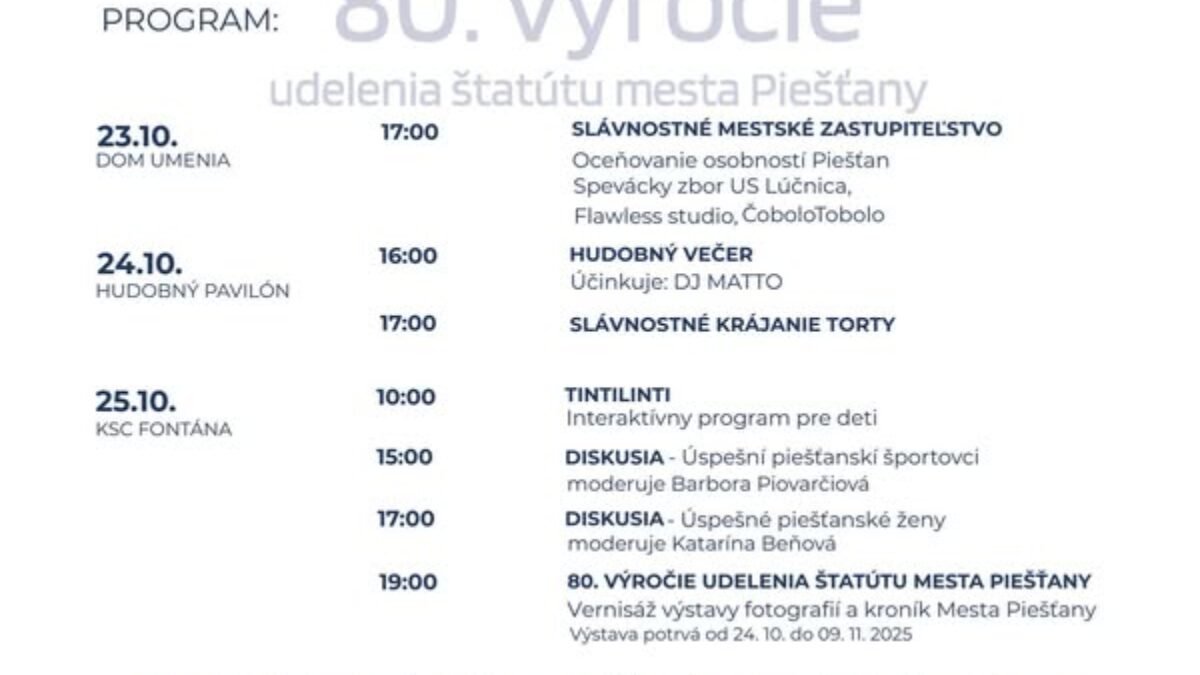 Mesto Piešťany: 1 person going
