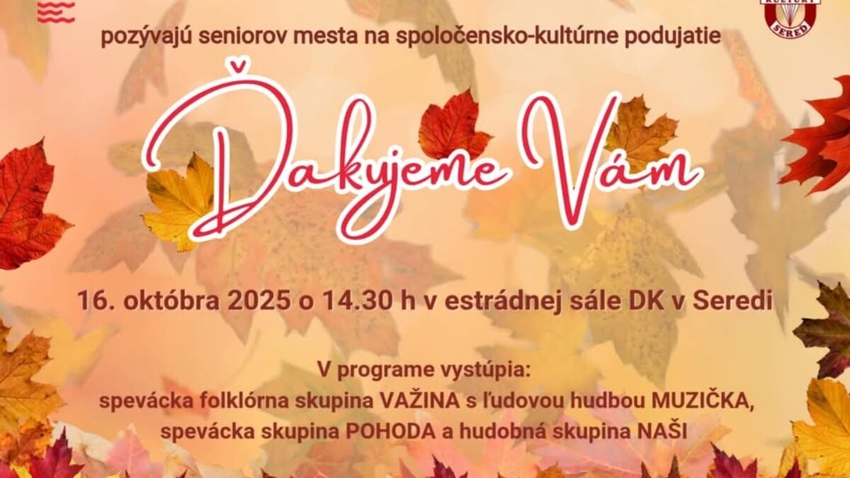 Mesto Sereď: Mesto Sereď ďakuje svojim seniorom!