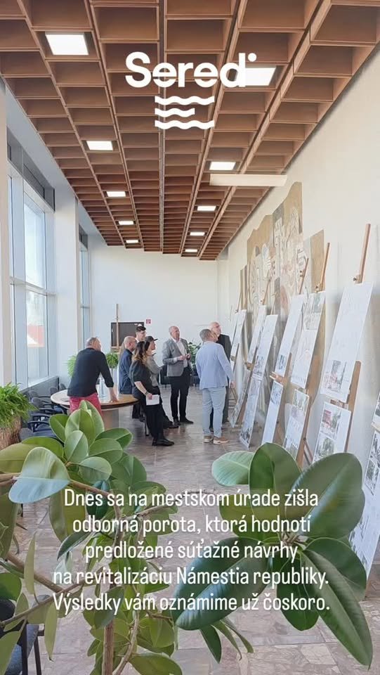 Mesto Sereď: Odborná porota v Seredi hodnotí predložené súťažné návrhy na revitalizáciu Námestia republiky. Výsledky vám oznámime už čoskoro.