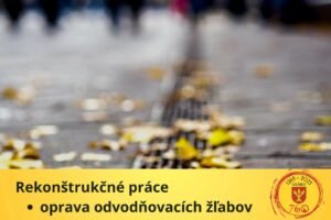 Mesto Vráble: Rekonštrukcia parkoviska — oprava odvodňovacích žľabov na Sídlisku...