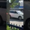 Protest proti ICE: Zásah dymovnicou.