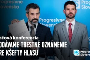 Podávame trestné oznámenie pre kšefty Hlasu | Tlačová konferencia PS, 14. novemb...