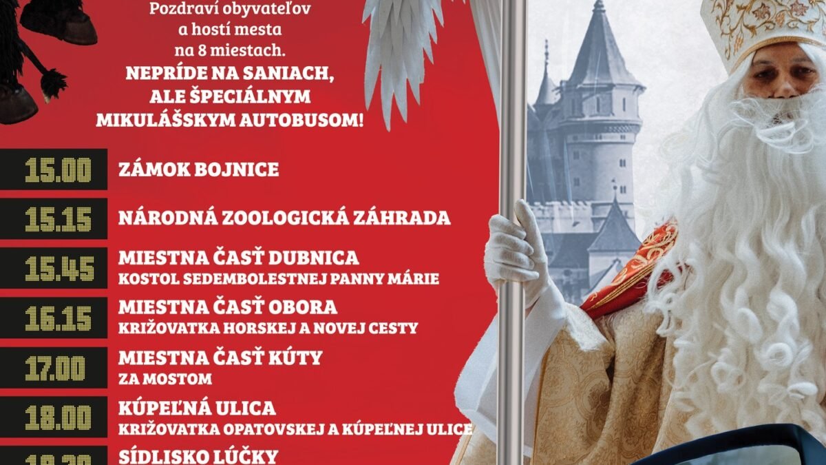 kultúrne centrum bojnice: bojnice opäť po roku privítajú mikulášsky sprievod Kultúrne centrum Bojnice: Bojnice opäť po roku privítajú Mikulášsky sprievod anjelov a čertov v Bojniciach