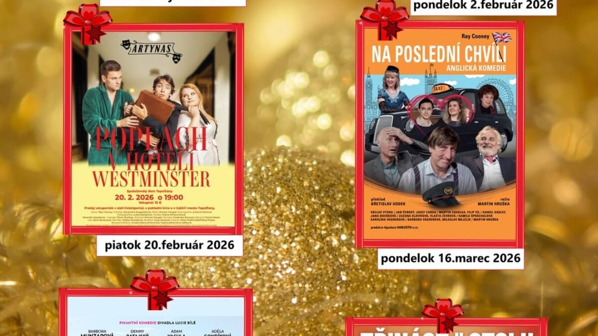 kultúra topoľčany: urobte radosť na vianoce vstupenkami na divadelné predstavenia Kultúra Topoľčany: Urobte radosť na Vianoce vstupenkami na divadelné predstavenia v roku 2026