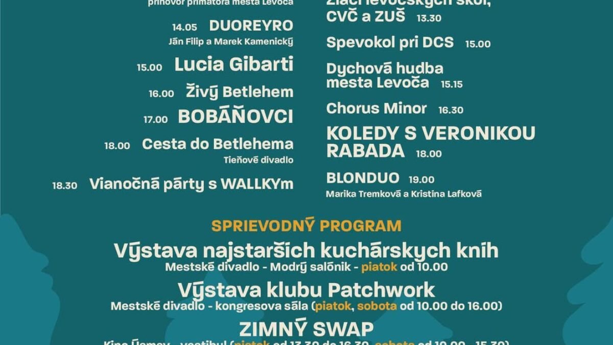 Tatry Spiš Pieniny: VIANOČNÉ REMESELNÉ TRHY V LEVOČI