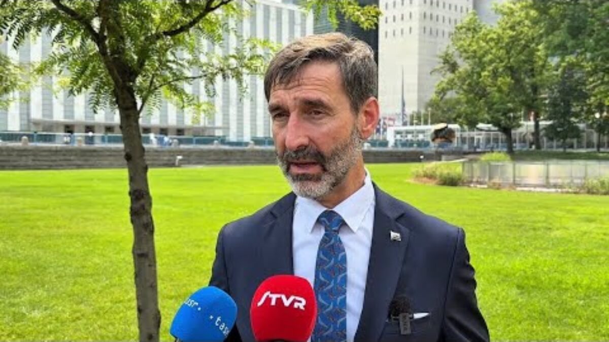 Tlačový brífing ministra J. Blanára v rámci pracovnej cesty v New Yorku