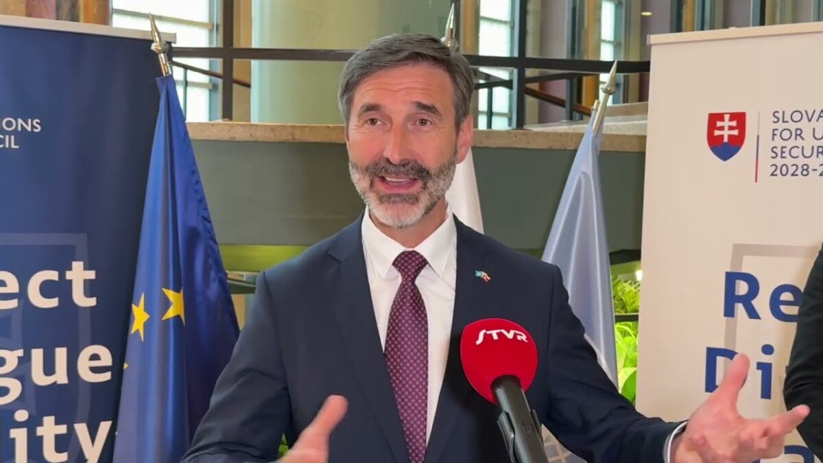 Tlačová konferencia po spustení kampane SR ku kandidatúre na nestále členstvo v BR OSN