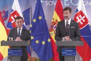 Tlačová konferencia ministrov zahraničných vecí Slovenskej republiky a Španielsk...