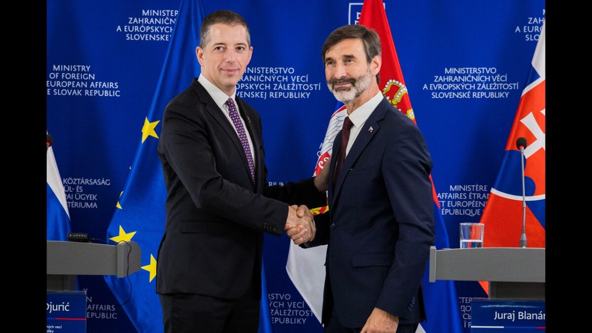 Tlačová konferencia ministrov zahraničných vecí Slovenska a Srbska