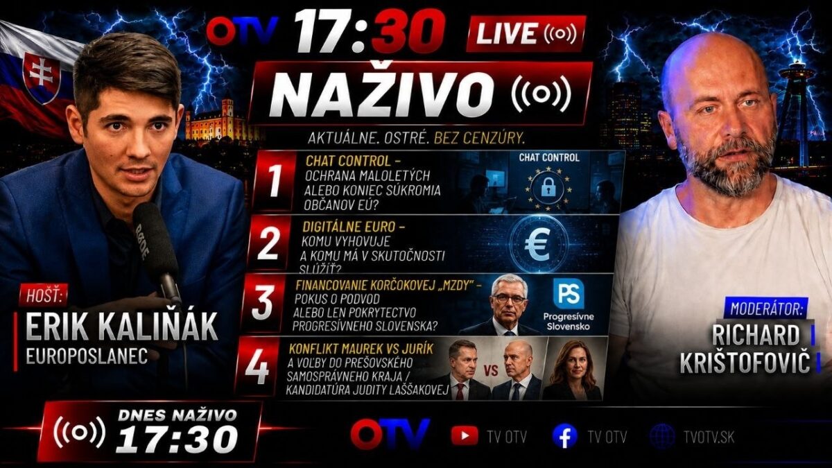 Erik Kaliňák NAŽIVO:  o Chat Controle, Digitálnom Eure a slovenskej politike