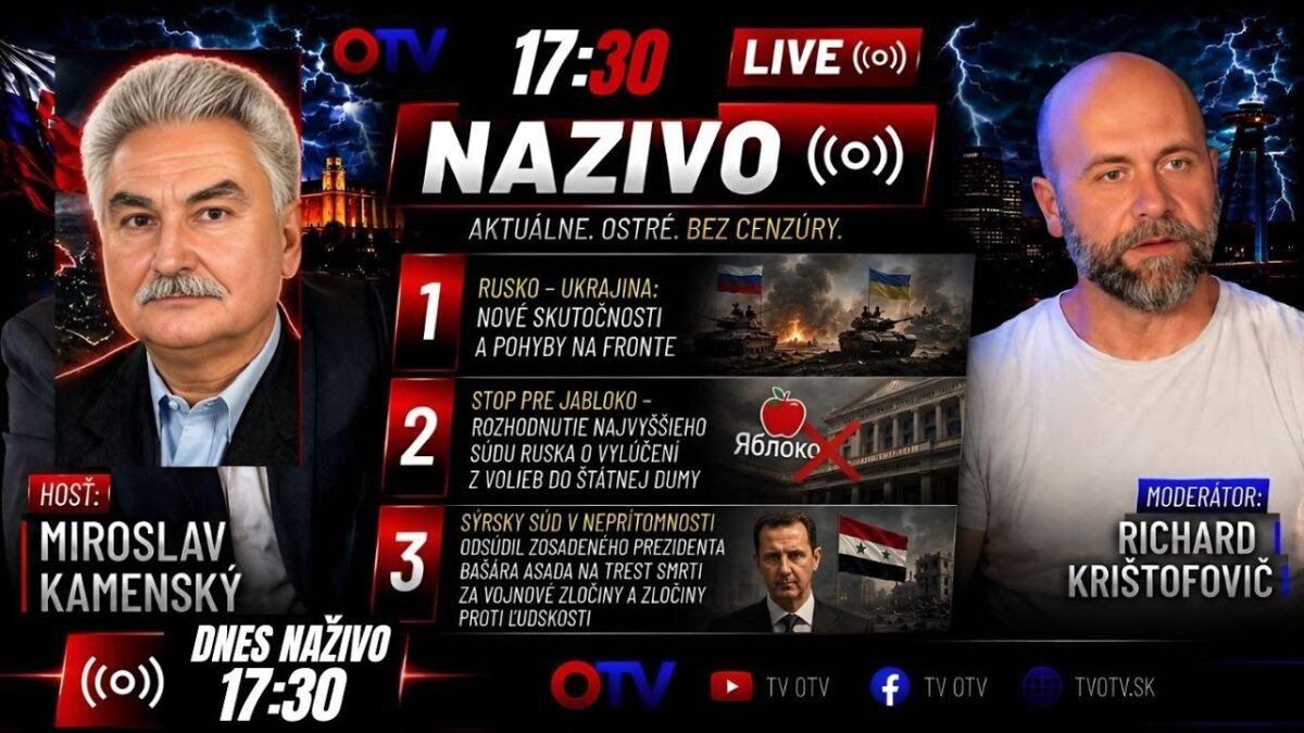 Miroslav Kamenský NAŽIVO: Nové skutočnosti na fronte, Rusko-Ukrajina a rozhodnutie ruského súdu