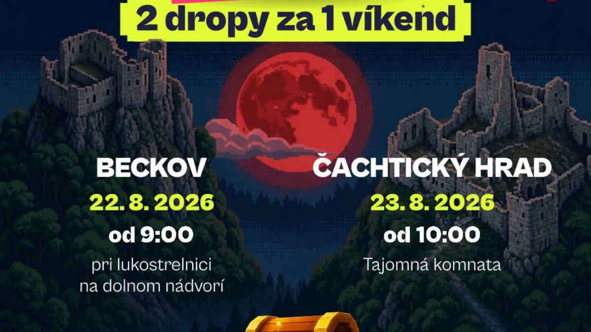 Čachtický hrad: Počas podujatia Krvavá grófka a turkobijec padnú hneď dva dropy na dvoch hradoch.