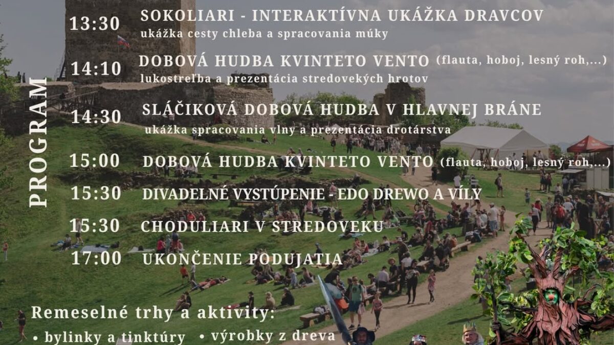 Hrad Šariš: . . V spolupráci s mestom Veľký Šariš sa 29. 08. 2026 (sobota) uskutoční podujatie s názvom Svadba Márie Uhorskej na hrade Šariš. Čaká Vás zaujímavý program veľa zábavy. Tešíme sa na Vás.