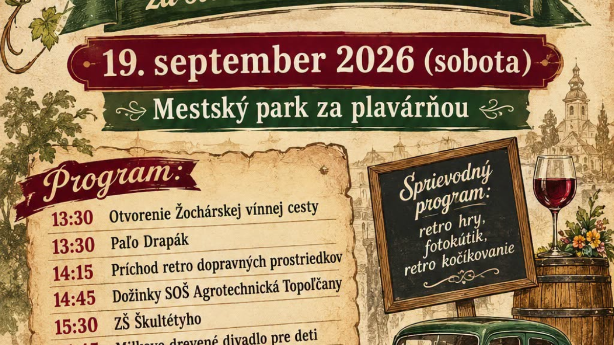 Kultúra Topoľčany: Mesto Topoľčany v zastúpení primátorkou Alexandrou Gieciovou vás pozýva