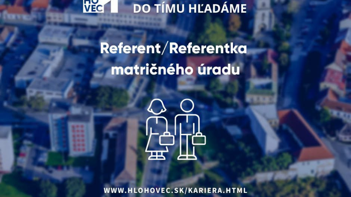 Mesto Hlohovec: VOĽNÉ PRACOVNÉ MIESTO