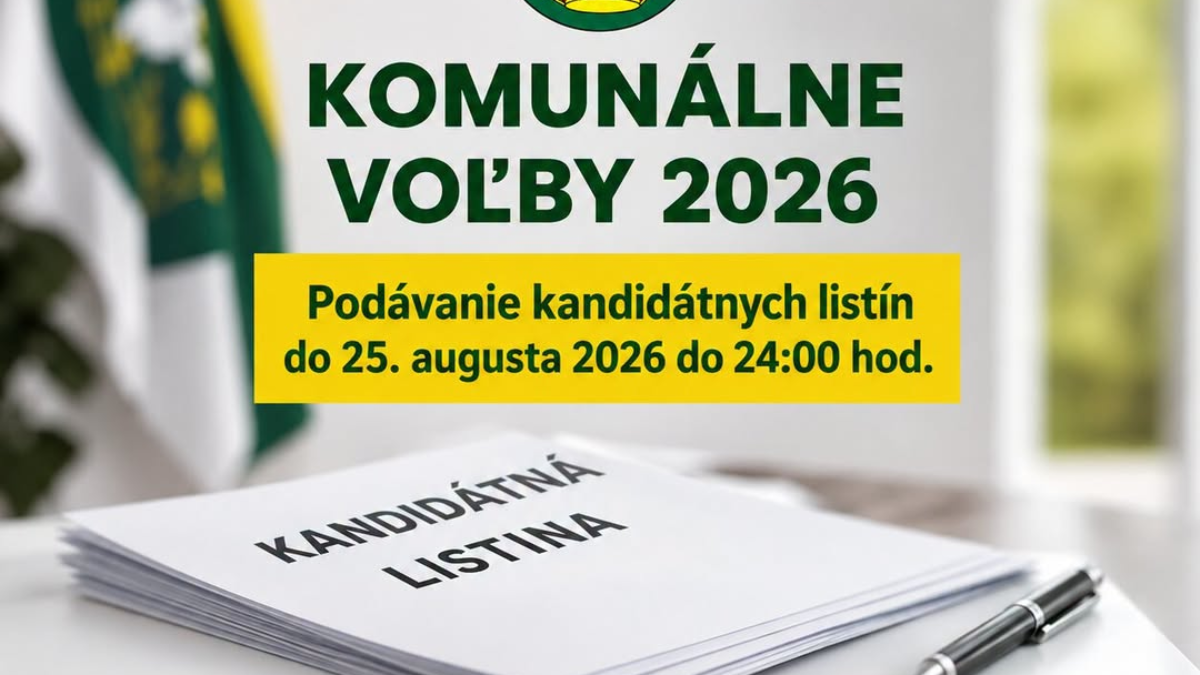 Mesto Krásno nad Kysucou: Mesto Krásno nad Kysucou oznamuje, že kandidátne listiny v listinnej forme pre voľby do Mestského zastupiteľstva v Krásne nad Kysucou a pre voľby primátora mesta je možné podať najneskôr dnes, 25. aug