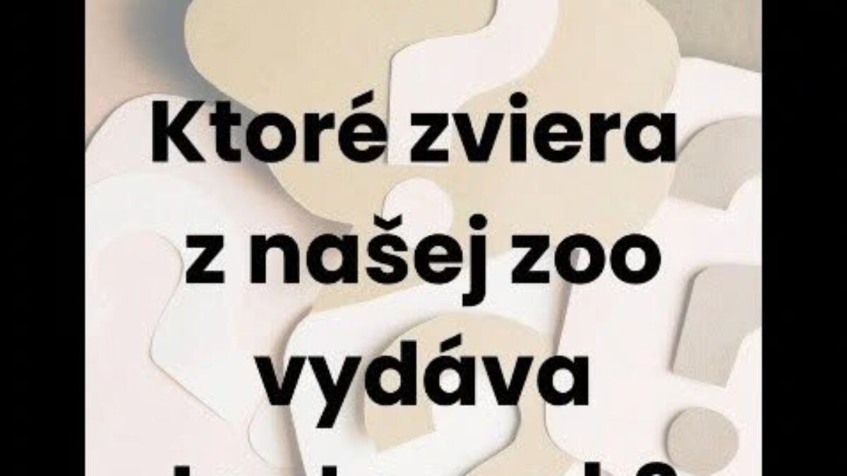 ZOO BOJNICE: HÁDANKA NA VÍKEND